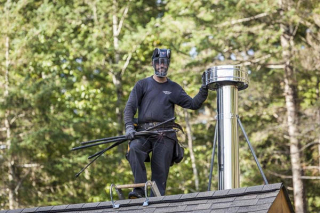 On the roof